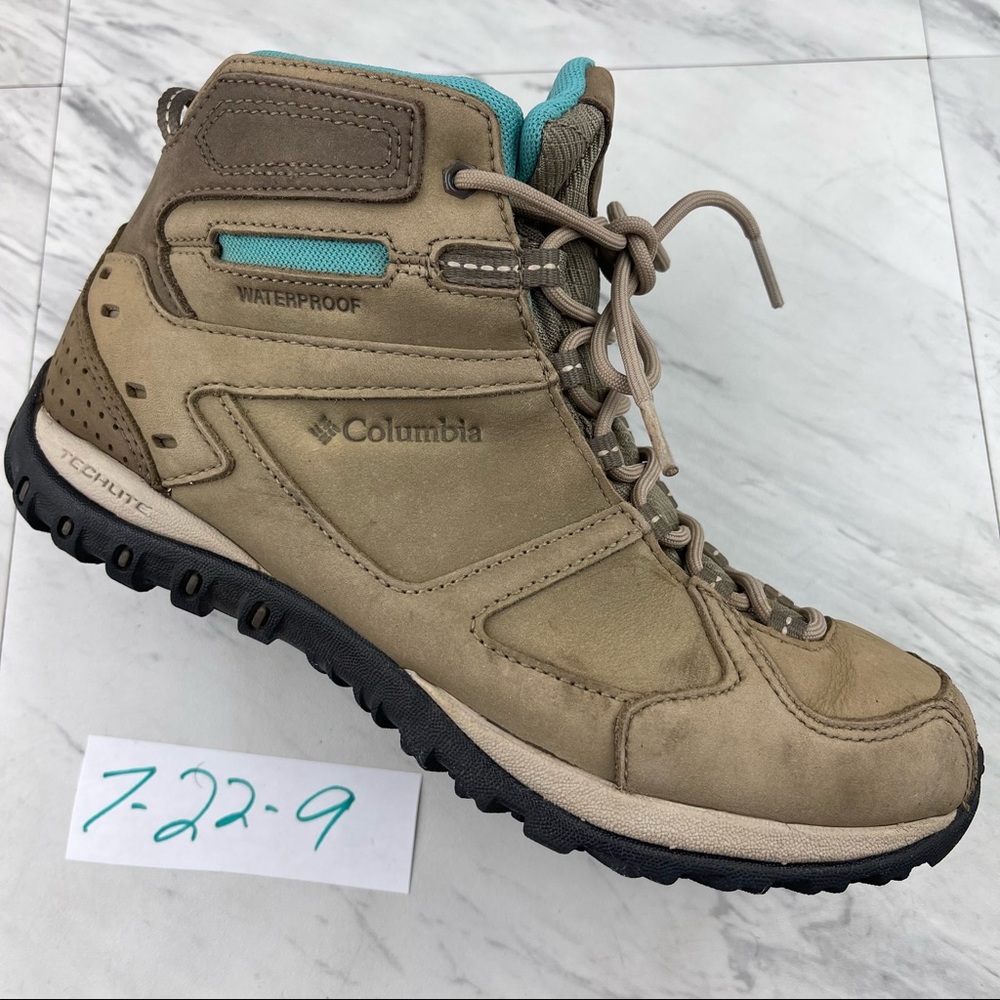 •Columbia Culvert Mid Omni-Tech Waterproof Hiking Boots YL5458-227 Women's 7 Tan